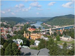 Brownsville is located in southwestern Pennsylvania, along the banks of the Monongahela River.  In the 1970s and 80s, shifts in the steel industry resulted in job loss, outmigration, and community disinvestment.  Photo Credit:  BARC