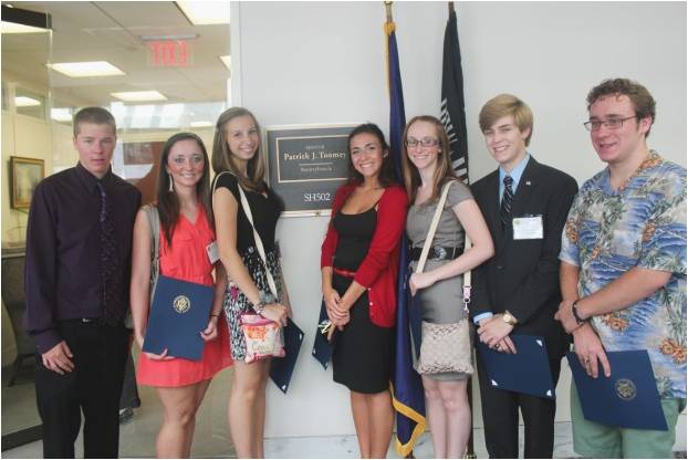 Franchesca Legros (third from left) with other members of the Students in Action team traveled to Washington in summer 2012 to receive the Jefferson Award for their work in the Brownsville community. 
