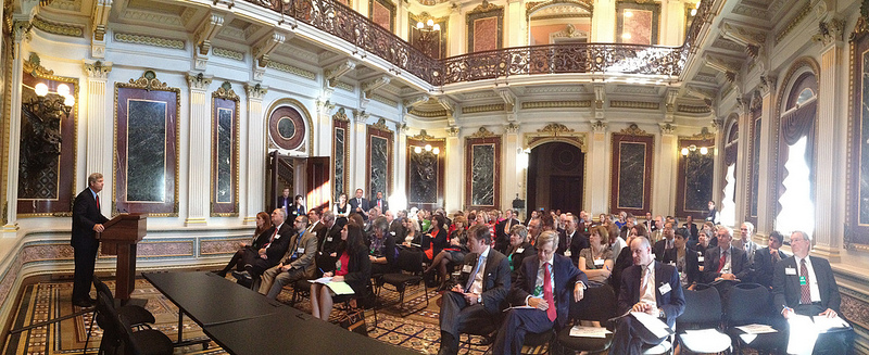 USDA Secretary Tom Vilsack addresses participants at the opening plenary of the Forum on Regional Innovation in Rural America, Washington, DC, September 18. Photo credit: USDA