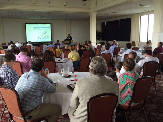 Participants heard from a variety of regional and local leaders and practitioners. Here, Josh Human from Stantec discusses how important it is to root your resilience-building activities in data analysis.