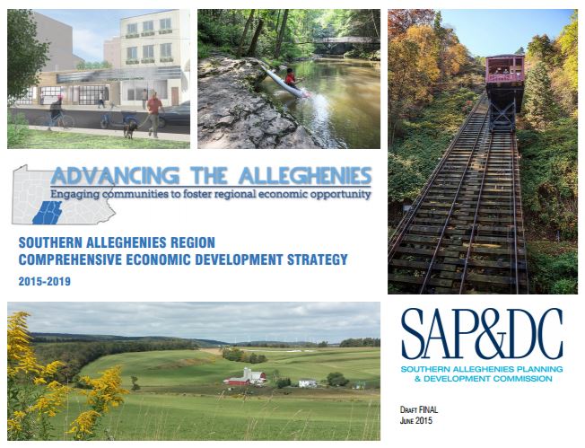 Click to download a PDF of the South Alleghenies Region 2015-2019 CEDS 