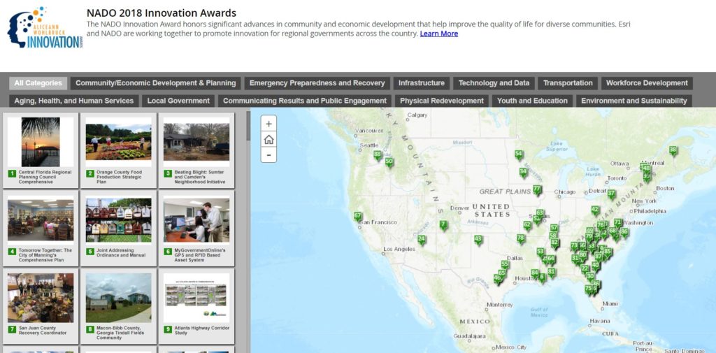 Click here to learn the stories behind the award-winning projects in a Story Map created by our partners at Esri.  